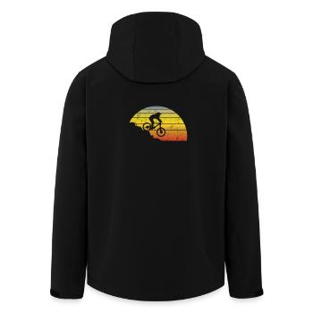 vintage biker downhill - Men’s Recycled Softshell Jacket by Stanley/Stella - black - Back - AI Model Male 185 light (185cm)