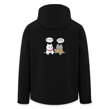 Des chats T-shirt Qui c’est ? C’est un - Veste softshell homme en polyester recyclé Stanley/Stella - noir - Dos - AI Model Male 185 light (185cm)