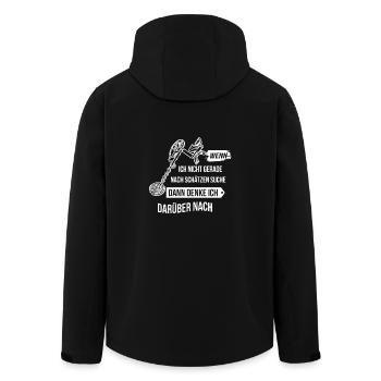 Metalldetektor wenn ich nicht gerade Schätze suche - Recycelte Männer Softshell-Jacke von Stanley/Stella - Schwarz - Hinten - AI Model Male 185 light (185cm)
