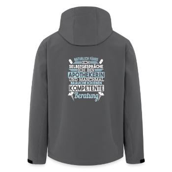 Pharmacist Self-talk competent advice - Men’s Recycled Softshell Jacket by Stanley/Stella - black - Back - AI Model Male 185 light (185cm)