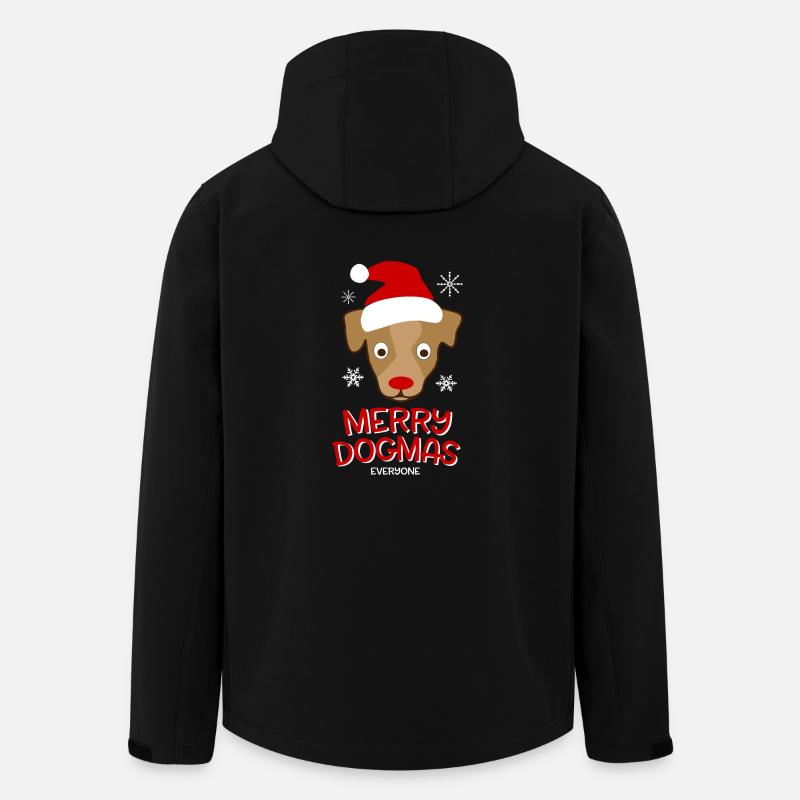 Weihnachten Hund - Recycelte Männer Softshell-Jacke von Stanley/Stella - Schwarz