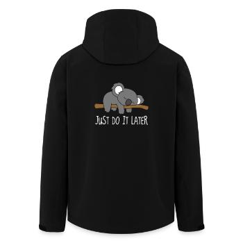 Koala vient de le faire plus tard - Veste softshell homme en polyester recyclé Stanley/Stella - noir - Dos - AI Model Male 185 light (185cm)