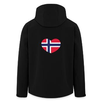 Coeur de Norvège - Veste softshell homme en polyester recyclé Stanley/Stella - noir - Dos - AI Model Male 185 light (185cm)
