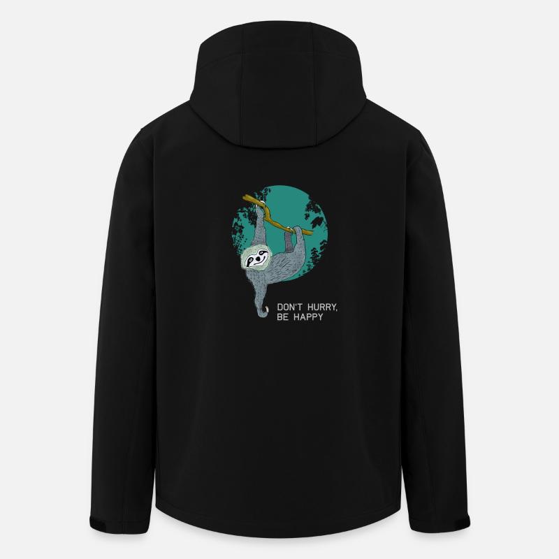 sloth slow slow lazy teenager sleeping tired - Men’s Recycled Softshell Jacket by Stanley/Stella - black
