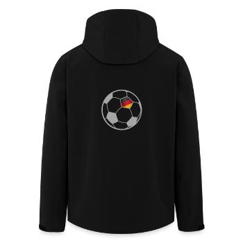 Germany - Men’s Recycled Softshell Jacket by Stanley/Stella - black - Back - AI Model Male 185 light (185cm)