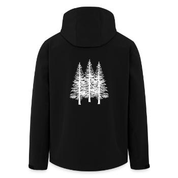 Forêt arbre arbres nature conservation écologie environnement - Veste softshell homme en polyester recyclé Stanley/Stella - noir - Dos - AI Model Male 185 light (185cm)
