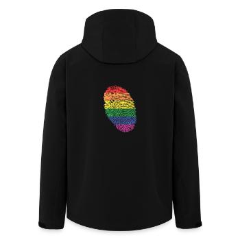 Rainbow flag - Men’s Recycled Softshell Jacket by Stanley/Stella - black - Back - AI Model Male 185 light (185cm)