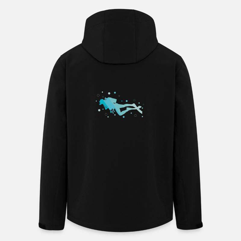 Les plongeurs - Veste softshell homme en polyester recyclé Stanley/Stella - noir