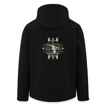 Pole Dance - Recycelte Männer Softshell-Jacke von Stanley/Stella - Schwarz - Hinten - AI Model Male 185 light (185cm)