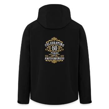 Anniversaire Célébrez votre 60e anniversaire - Veste softshell homme en polyester recyclé Stanley/Stella - noir - Dos - AI Model Male 185 light (185cm)