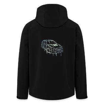 Voiture de sport - Veste softshell homme en polyester recyclé Stanley/Stella - noir - Dos - AI Model Male 185 light (185cm)