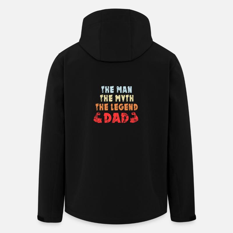 Papa helden design - Recycelte Männer Softshell-Jacke von Stanley/Stella - Schwarz