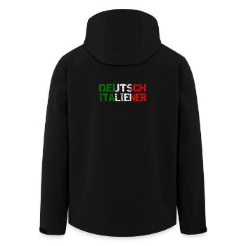 Deutsch Italiener - Recycelte Männer Softshell-Jacke von Stanley/Stella - Schwarz - Hinten - AI Model Male 185 light (185cm)