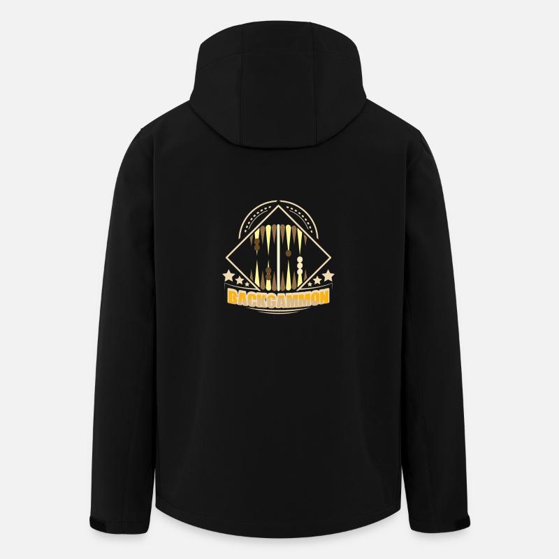 Backgammen Design - Men’s Recycled Softshell Jacket by Stanley/Stella - black