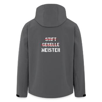 Stift Geselle Meister - Recycelte Männer Softshell-Jacke von Stanley/Stella - Schwarz - Hinten - AI Model Male 185 light (185cm)