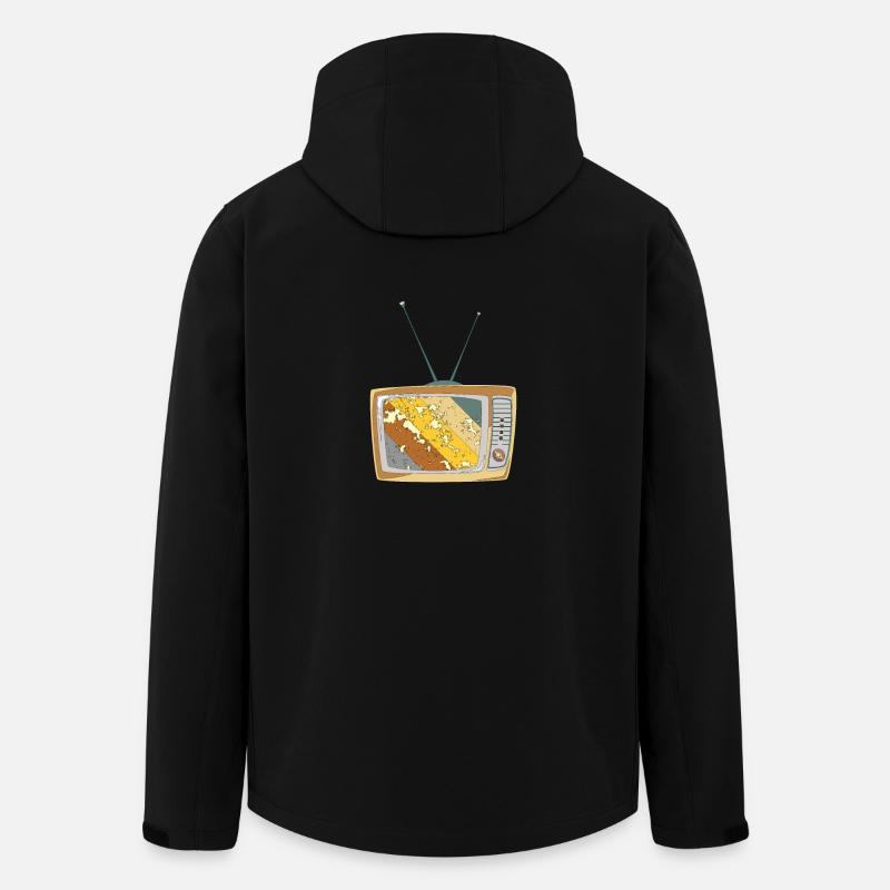 Retro TV - Recycelte Männer Softshell-Jacke Discoverer von Stanley/Stella - Schwarz