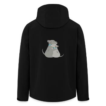 Chien câlin - Veste softshell homme en polyester recyclé Stanley/Stella - noir - Dos - AI Model Male 185 light (185cm)