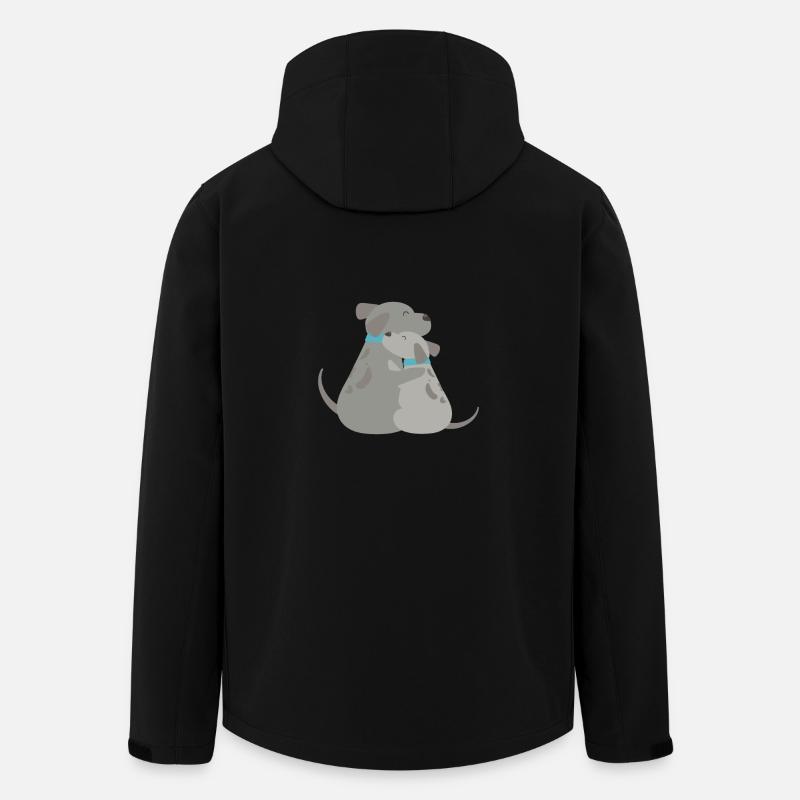 Chien câlin - Veste softshell homme en polyester recyclé Stanley/Stella - noir