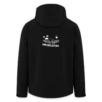 Kind der Ostsee - Recycelte Männer Softshell-Jacke von Stanley/Stella - Schwarz - Hinten - AI Model Male 185 light (185cm)