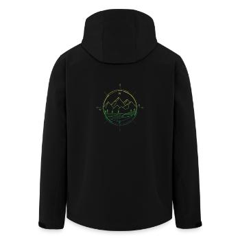 Boussole des montagnes - Veste softshell homme en polyester recyclé Stanley/Stella - noir - Dos - AI Model Male 185 light (185cm)