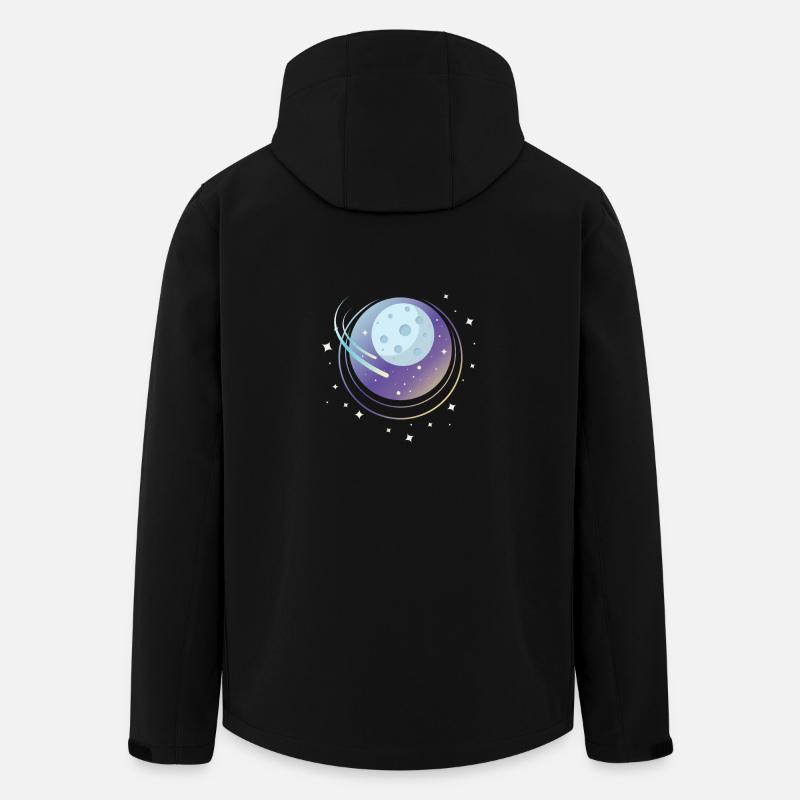 Comet design - Men’s Recycled Softshell Jacket by Stanley/Stella - black