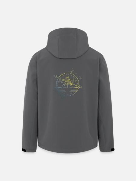canoeing - Men’s Recycled Softshell Jacket by Stanley/Stella - black