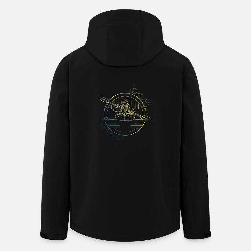 Kanu fahren - Recycelte Männer Softshell-Jacke von Stanley/Stella - Schwarz