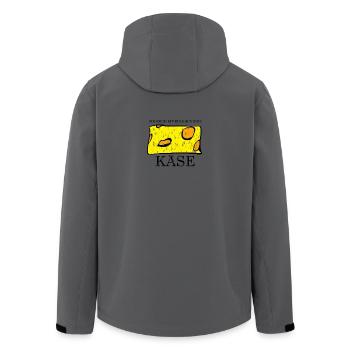 Die Erde ist eine Scheibe Käse - Recycelte Männer Softshell-Jacke von Stanley/Stella - Schwarz - Hinten - AI Model Male 185 light (185cm)