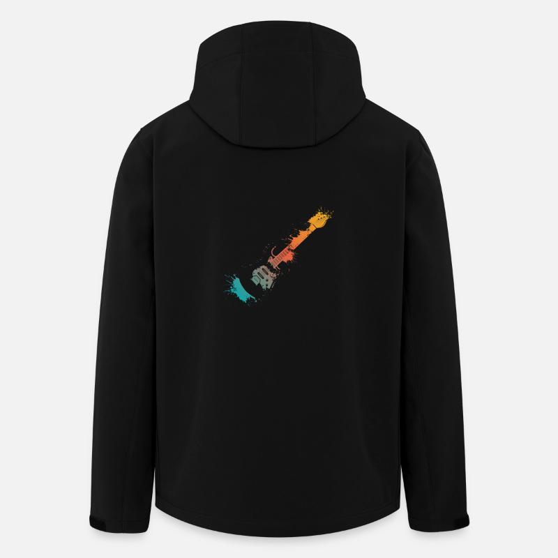 E-Gitarre Splash - Recycelte Männer Softshell-Jacke von Stanley/Stella - Schwarz