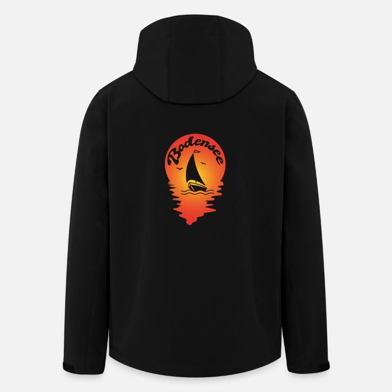 Bodensee Segeln - Recycelte Männer Softshell-Jacke von Stanley/Stella - Schwarz