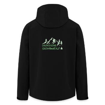 Sächsische Schweiz - Recycelte Männer Softshell-Jacke von Stanley/Stella - Schwarz - Hinten - AI Model Male 185 light (185cm)