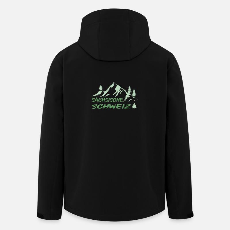 Sächsische Schweiz - Recycelte Männer Softshell-Jacke von Stanley/Stella - Schwarz