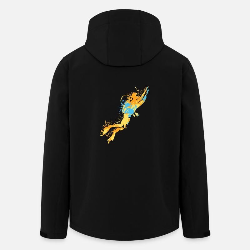 Taucher Dive Splash - Recycelte Männer Softshell-Jacke von Stanley/Stella - Schwarz