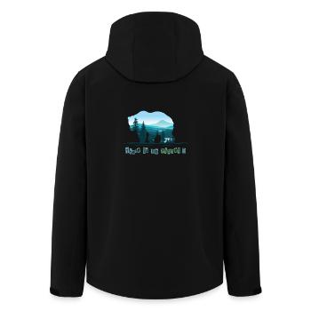 Ours There is no Planet B - Veste softshell homme en polyester recyclé Stanley/Stella - noir - Dos - AI Model Male 185 light (185cm)