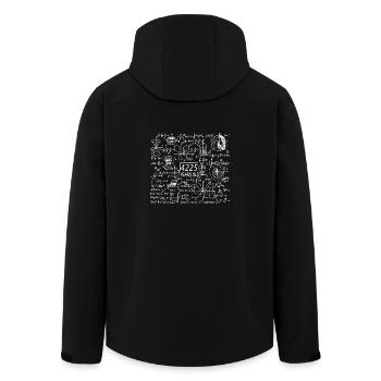 65 birthday math math teacher - Men’s Recycled Softshell Jacket by Stanley/Stella - black - Back - AI Model Male 185 light (185cm)