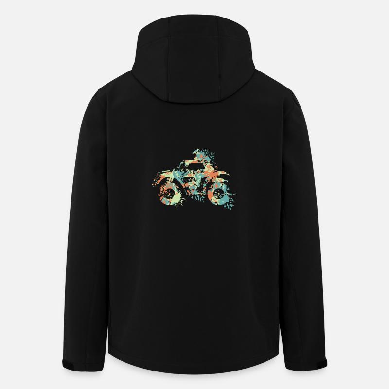 Quad ATV Splash - Men’s Recycled Softshell Jacket by Stanley/Stella - black