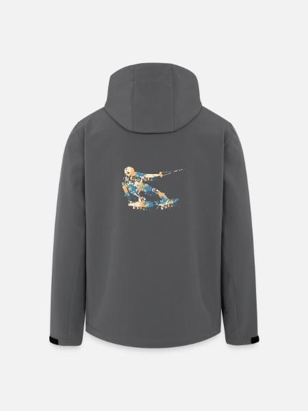 Splash de wakeboard - Veste softshell homme en polyester recyclé Stanley/Stella - noir