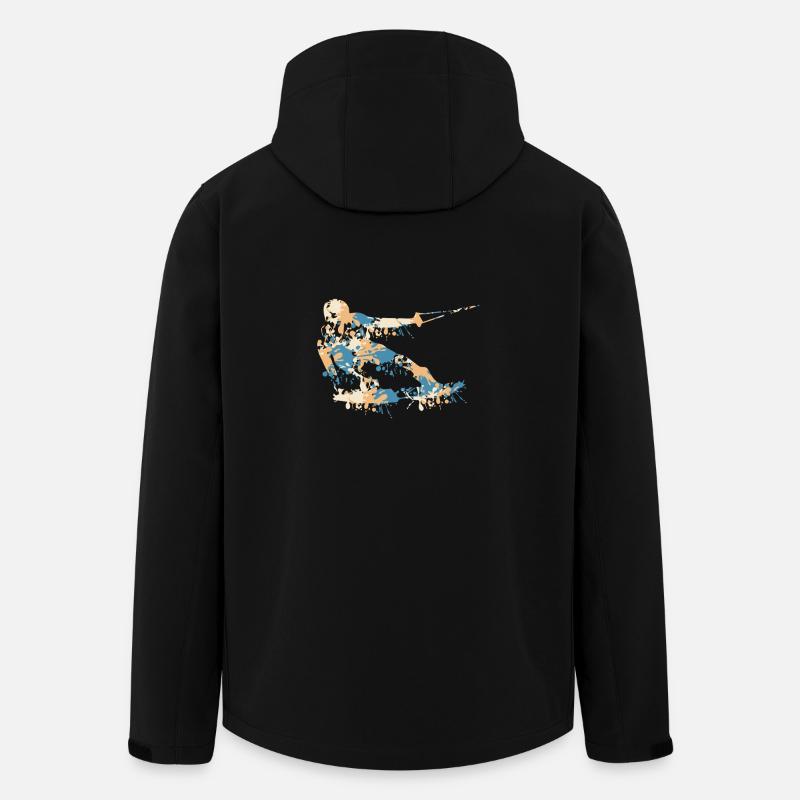 Wakeboard splash - Men’s Recycled Softshell Jacket by Stanley/Stella - black