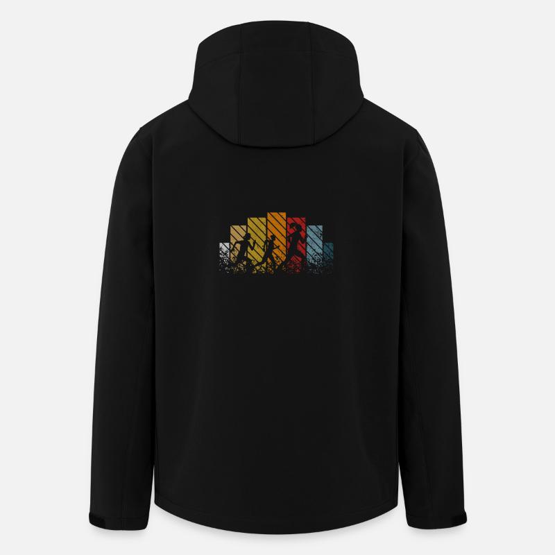 Leichtathletik Frauen Retro - Recycelte Männer Softshell-Jacke von Stanley/Stella - Schwarz