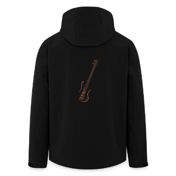 Guitare basse - Veste softshell homme en polyester recyclé Stanley/Stella - noir - Dos - AI Model Male 185 light (185cm)
