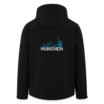 Munich skyline - Veste softshell homme en polyester recyclé Stanley/Stella - noir - Dos - AI Model Male 185 light (185cm)