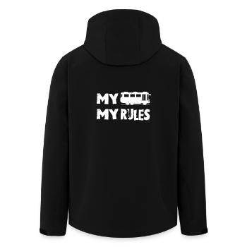 My bus, my rules - Men’s Recycled Softshell Jacket by Stanley/Stella - black - Back - AI Model Male 185 light (185cm)