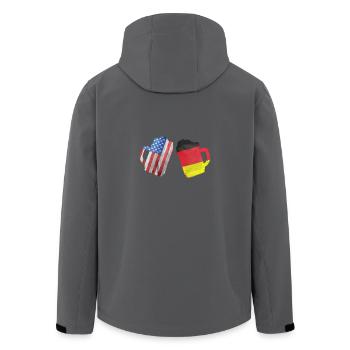 ETATS-UNIS Allemagne Amitié - Veste softshell homme en polyester recyclé Stanley/Stella - noir - Dos - AI Model Male 185 light (185cm)