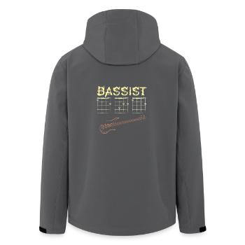 Papa guitare basse - Veste softshell homme en polyester recyclé Stanley/Stella - charbon - Dos - AI Model Male 185 light (185cm)