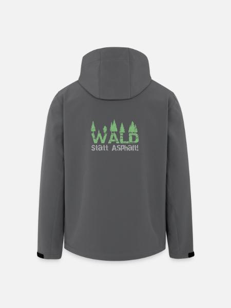 Forest instead of asphalt - Men’s Recycled Softshell Jacket by Stanley/Stella - black