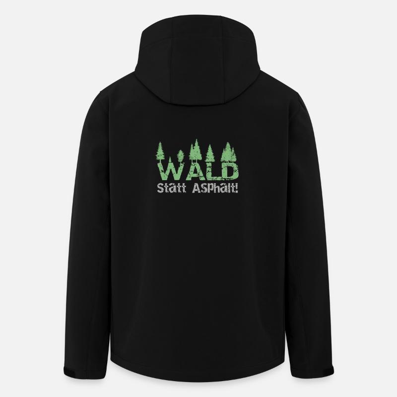 Forest instead of asphalt - Men’s Recycled Softshell Jacket by Stanley/Stella - black