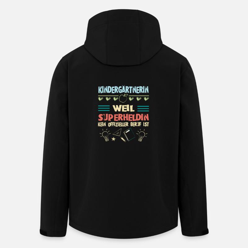 Kindergärtnerin superheldin - Recycelte Männer Softshell-Jacke von Stanley/Stella - Schwarz