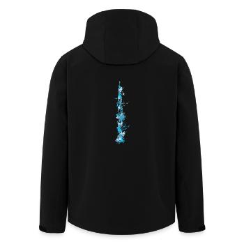 Clarinet Splash - Men’s Recycled Softshell Jacket by Stanley/Stella - black - Back - AI Model Male 185 light (185cm)
