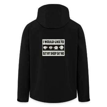 Sheep funny - Men’s Recycled Softshell Jacket by Stanley/Stella - black - Back - AI Model Male 185 light (185cm)