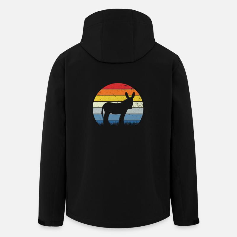 Âne rétro - Veste softshell homme en polyester recyclé Stanley/Stella - noir